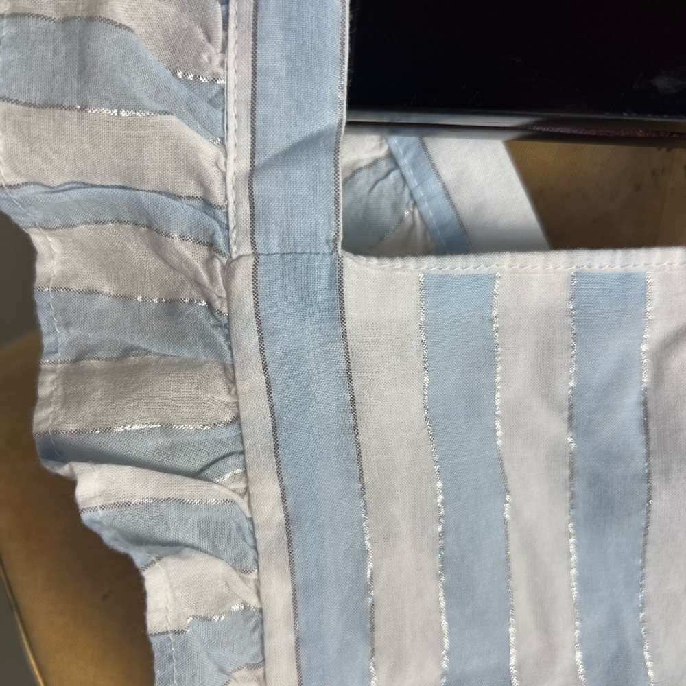 Janie and Jack blue, white and silver onesie NWT size 0-3 months - Picture 2 of 5